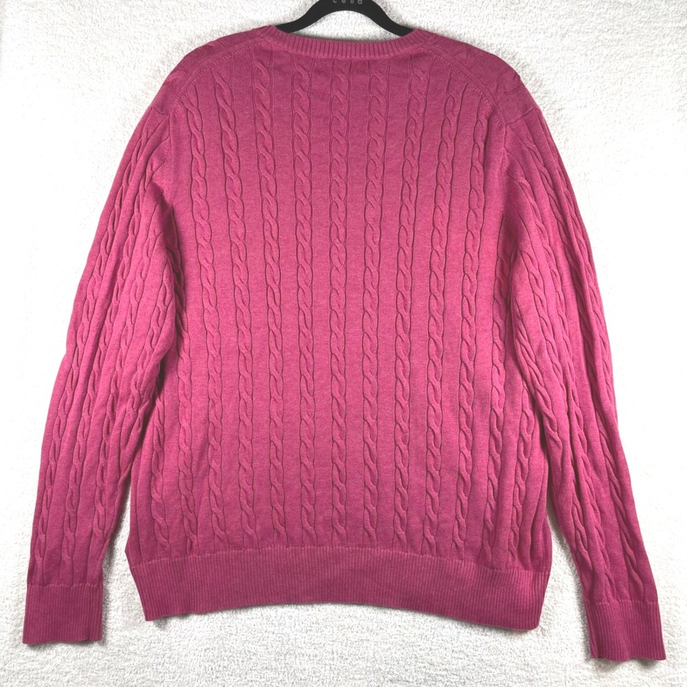 brooks brothers cable knit supima cotton sweater mens XXL crewneck old money - Picture 5 of 9
